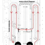 Map of new traffic flow around Maple Grove/RHL parking lots